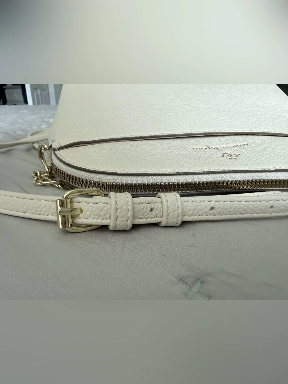 Nanette Lepore White Crossbody Bag with Gold Chain